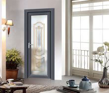 High Quality Aluminium Frosted Glass Panel Shower Swing Casement Door