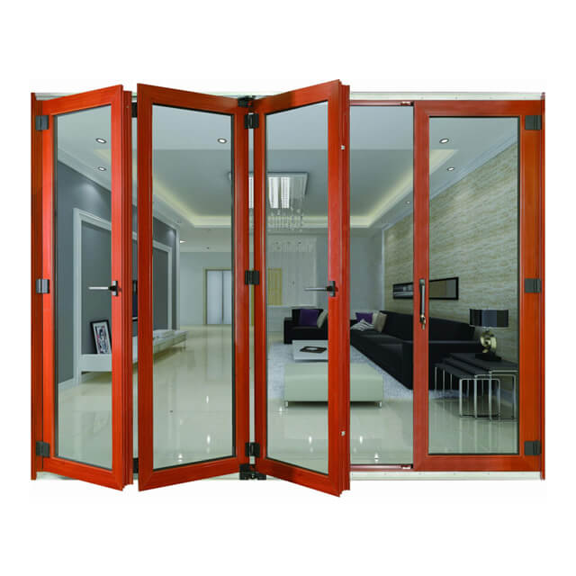 Cheap Interior Double Glazed Aluminium Accordion Folding Doors